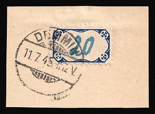 1945 20pf Demmin (Mecklenburg-Vorpommern) on piece, Germany Local Post, Signed