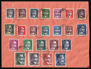 1945 (20 Jun) Meissen, Germany Local Post, Cover from Meissen franked with complete set of 1pf - 5m