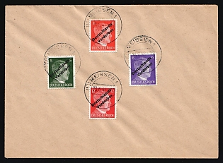 1945 (23 Jun) Meissen, Germany Local Post, Cover from Meissen franked with complete set of 5pf - 12pf