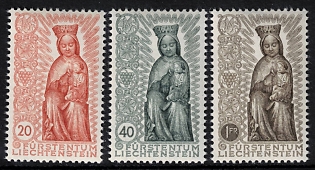 1954 20R - 1Fr, Principality of Liechtenstein, Complete Set