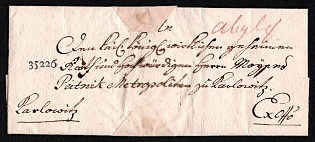 1789 official folded letter to Moyses Putnik Metropolitan of Carlowitz, Large Royal Wafer Seal, Royal Appointment, Austria