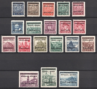 1939 Bohemia and Moravia, Germany, Complete Set, Signed