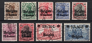 1914 Belgium, German Occupation, Germany, Complete Set