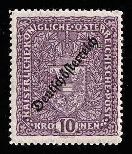 1919 10kr Republic of German-Austria, Type I