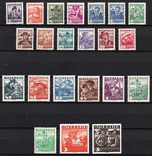 1934 Republic of Austria, Complete Set