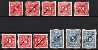 1919 Republic of German-Austria, Postage Due Stamps, Complete Set