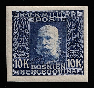 1912 10kr Bosnia and Herzegovina, Austria-Hungary Administration, Imperforate
