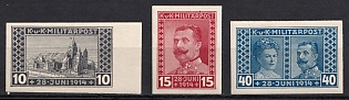 1917 Bosnia and Herzegovina, Austria-Hungary Administration, Complete Set, Imperforate