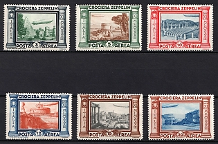 1933 Italy, Airmail, Zeppelin Mail, Complete Set