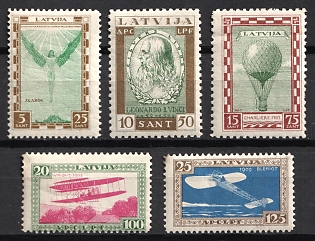1932 Latvia, Type A, Airmail, Complete set