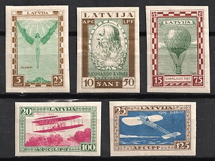 1932 Latvia, Type B, Airmail, Complete set