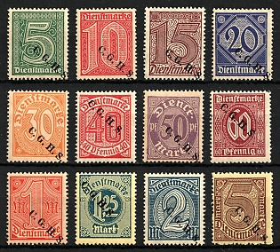 1920-22 Joining of Upper Silesia, Germany, Official Stamp, Type XVII of 'C.C.H.S.' Overprint