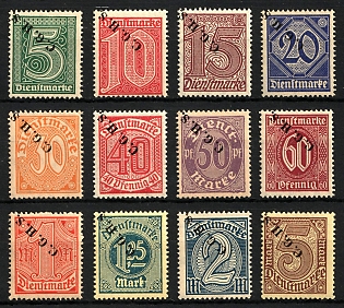 1920-22 Joining of Upper Silesia, Germany, Official Stamp, Type XVIII of 'C.C.H.S.' Overprint