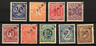 1920-22 Joining of Upper Silesia, Germany, Official Stamp, Type XIX of 'C.C.H.S.' Overprint