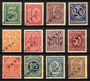 1920-22 Joining of Upper Silesia, Germany, Official Stamp, Type XX of 'C.C.H.S.' Overprint