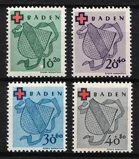 1949 Baden, French Zone of Occupation, Germany, Complete Set