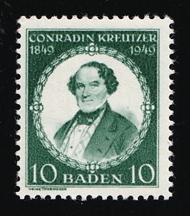 1949 10pf Baden, French Zone of Occupation, Germany