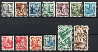 1947-48 Wurttemberg-Hohenzollen, French Zone of Occupation, Germany, Complete Set