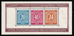 1946 Joint Issue, Allied Occupation, Germany, Souvenir Sheet