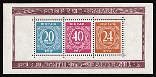 1946 Joint Issue, Allied Occupation, Germany, Souvenir Sheet