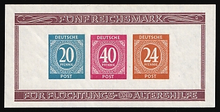 1946 Joint Issue, Allied Occupation, Germany, Souvenir Sheet