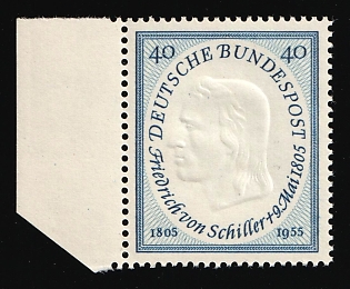 1955 40pf German Federal Republic, Germany, Margin