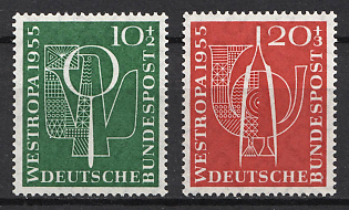 1955 German Federal Republic, Germany, Complete Set
