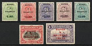 1920 Eupen and Malmedy, Belgium, German Occupation, Germany, Complete Set