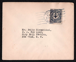 1926 (28 Jan) International cover from Cartagena (Colombia) to New York (USA), franked with 4c (Colombia), canceled by Cartagena postmark. No arrival postmark