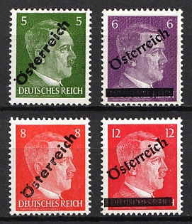 1945 Vienna Local Issue, Austria, Overprint on Hitler's head, Complete Set