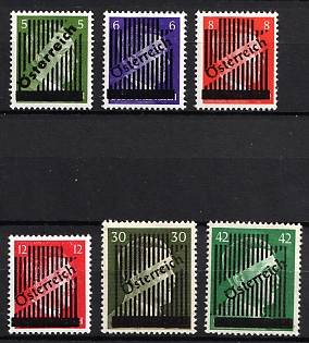 1945 Vienna Local Issue, Austria, Overprint on Hitler's head, Complete Set