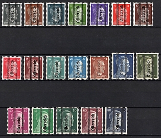 1945 Graz Local Issue, Austria, Overprint on Hitler's head, Complete Set