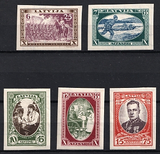 1932 Latvia, Imperforate, Complete Set