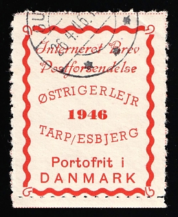 1946 Austria, Free Camp Post Stamps for Austrian internment camp at Tarp, Margin