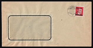 1945 (25 Jun) Losenstein Local Issue, Austria, Overprint on Hitler's head, Cover from Losenstein franked with 12pf