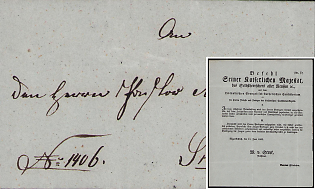 1835 - 1850 Folded Letter to Skujene (Latvia), Wax Seal
