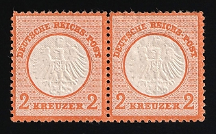 1872 2kr German Empire, Small Breast Plates, Germany, Pair