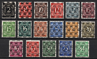 1948 British and American Zones of Occupation, Germany, Complete Set