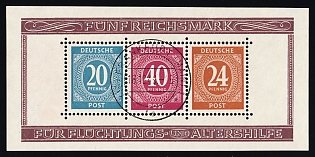 1946 Joint Issue, Allied Occupation, Germany, Souvenir Sheet