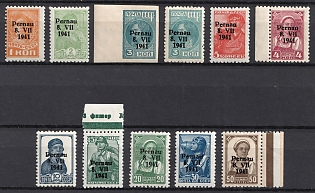 1941 Parnu (Pernau), German Occupation of Estonia, Germany, Complete Set