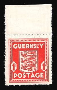 1941 1p Guernsey, German Occupation, Germany, Margin