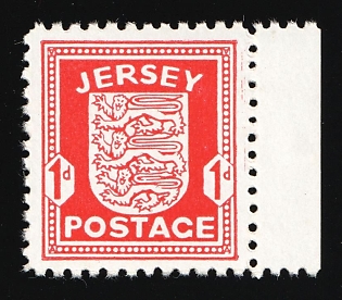 1941 1p Jersey, German Occupation, Germany, Margin