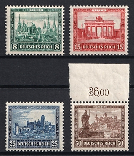 1930 Weimar Republic, Germany, Complete Set, Margin, Plate Number