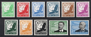 1934 Third Reich, Germany, Airmail, Complete Set