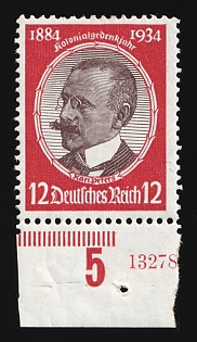 1934 Third Reich, Germany, Margin, Sheet Inscription '13278'