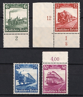 1935 Third Reich, Germany, Complete Set, Margins, Plate Numbers