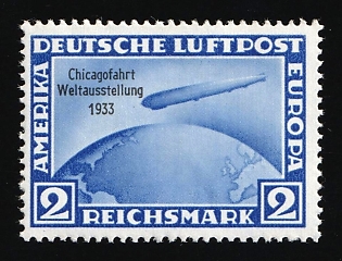 1933 2m Third Reich, Airmail, Germany, Signed