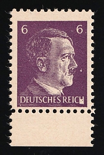 1944 6pf Anti-German Propaganda, Forgery of Hitler Issue, Margin, Signed