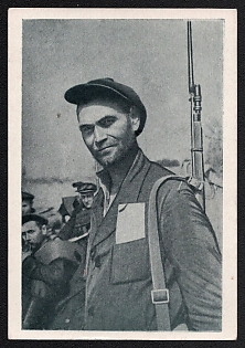 1943 'Leningrad Oblast. Behind Enemy Lines. Partisan Detachment Commander' Soviet Union, WWII, Military, Picture Postcard