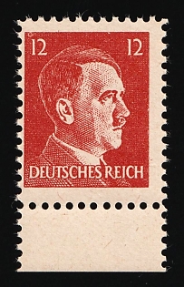 1944 12pf Anti-German Propaganda, Forgery of Hitler Issue, Margin, Signed
